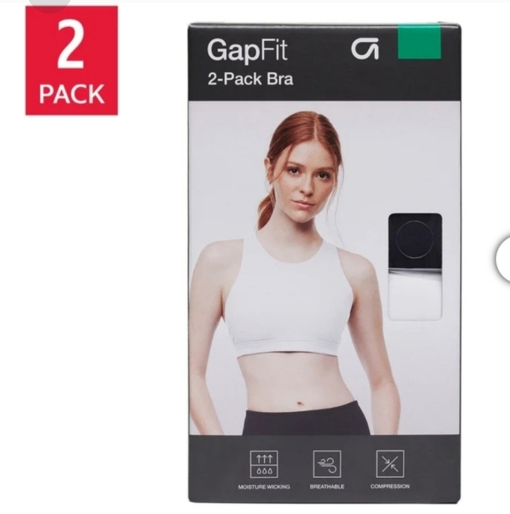 GapFit 2-Pack Sports Bra -New in box - Picture 1 of 7